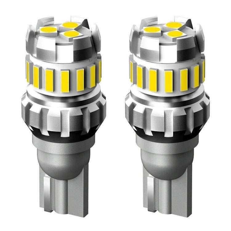 2pcs T10 3030+4014 18LED Constant Current Decoder Indicator Light Reversing Light(White)