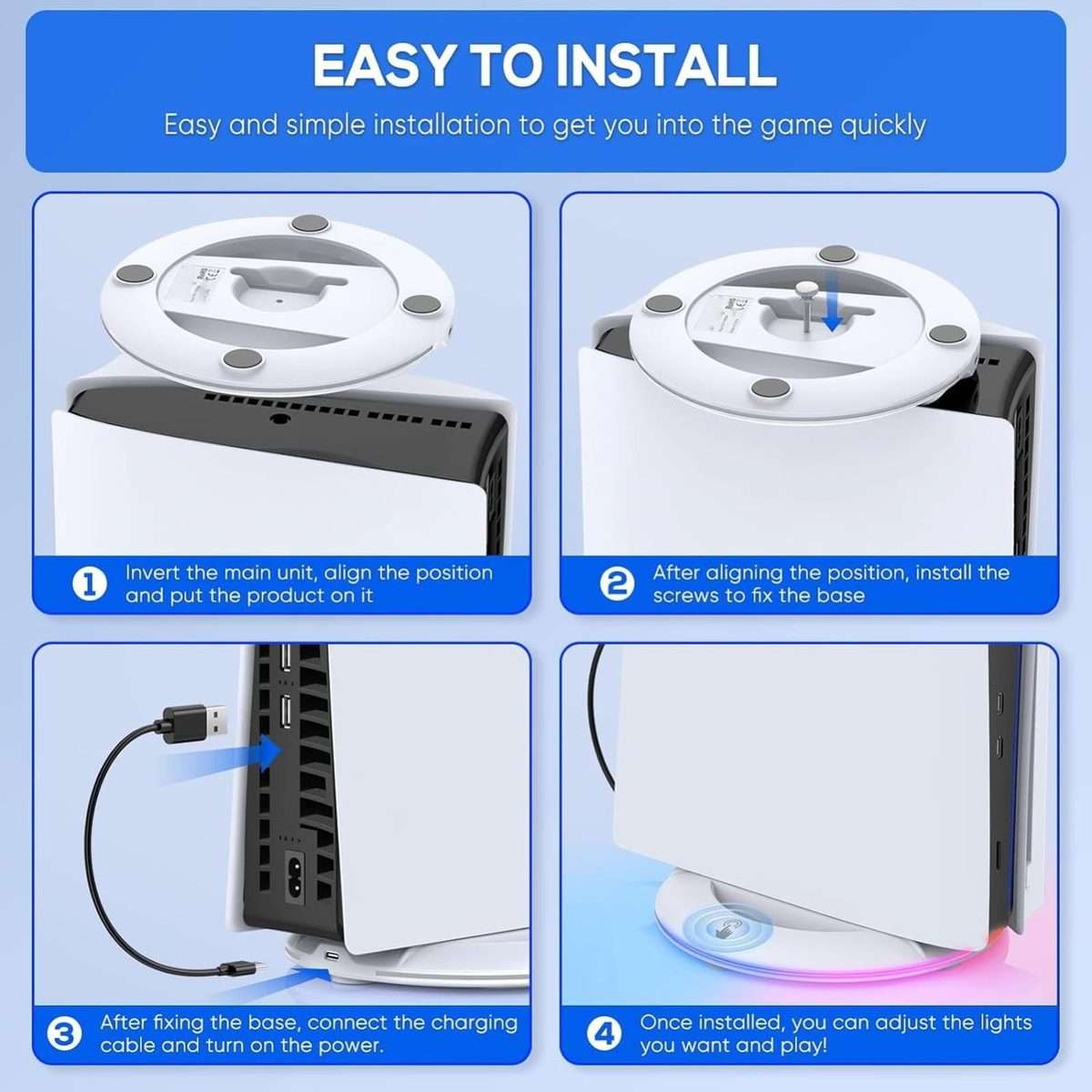 For Sony PS5 Slim IPEGA Universal Game Console Vertical Cooling Base Holder, Color: Black