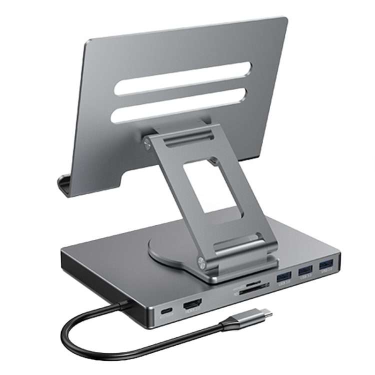 Blueendless 4K/60Hz Multifunctional Folding Tablet Type-C Docking Station Brac ... 8-in-1 Rotating