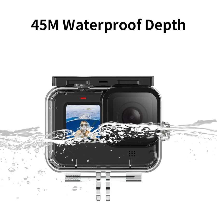 TELESIN GP-WTP-901 45m Diving Shell, For GoPro HERO12 Black / HERO11 Black ... Shell+Filter Set