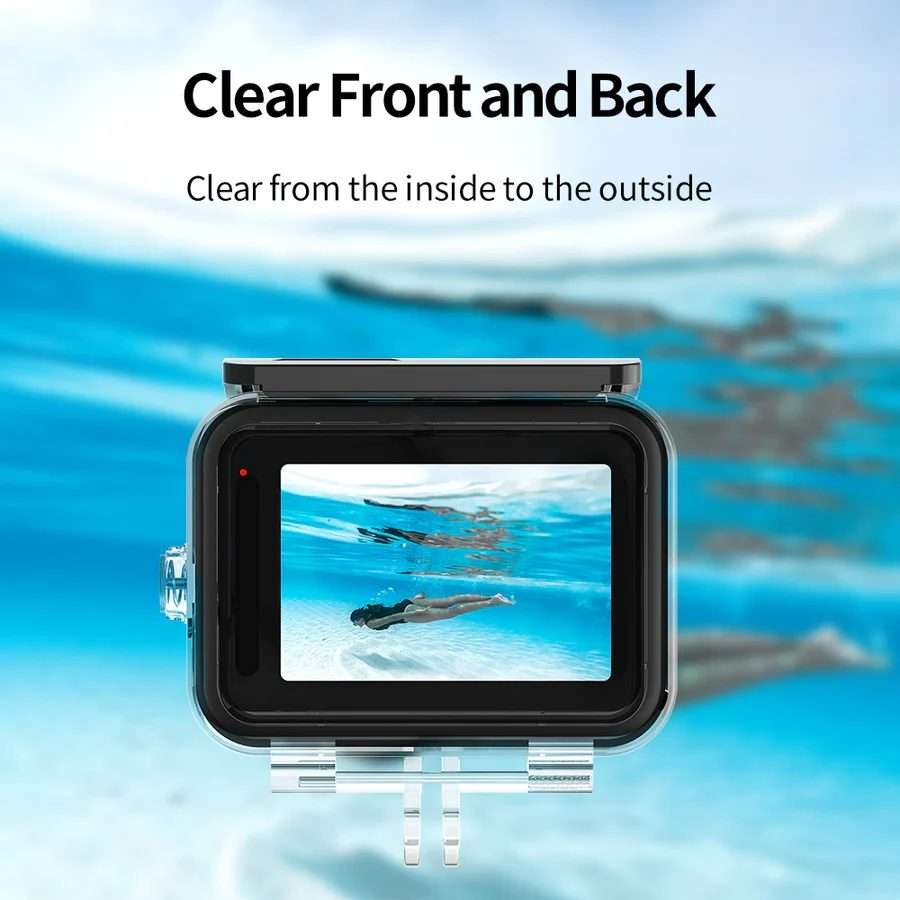 TELESIN GP-WTP-901 45m Diving Shell, For GoPro HERO12 Black / HERO11 Black ... Shell+Filter Set