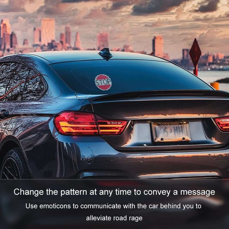 HI.GROOM Car LED Customized Pixel Emoticon Lights Bluetooth Remote Control Interactive AI Screen,