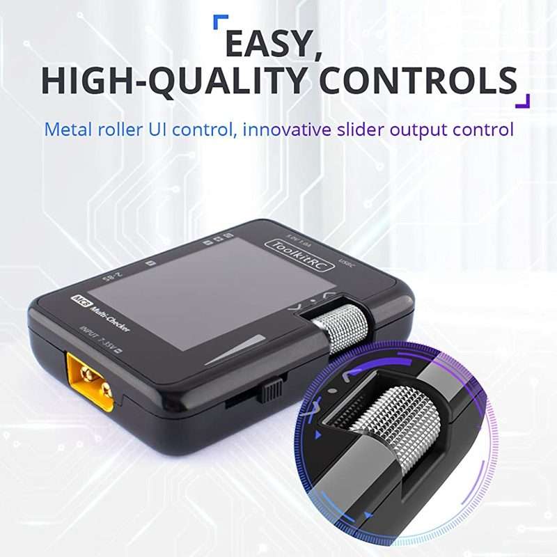 ToolkitRC MC8 Multifunctional Electrical Display Power Detection Signal PD Charger(Black)