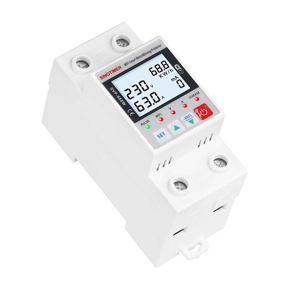 SINOTIMER SVP-688W-L TUYA APP WiFi Smart Circuit Breaker Over Under Voltage Protector