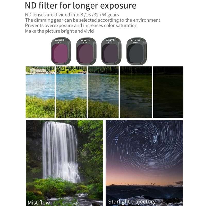 For DJI Mini 4 Pro RCSTQ Filter HD Protective Mirror Drone Accessories, Style: ND8