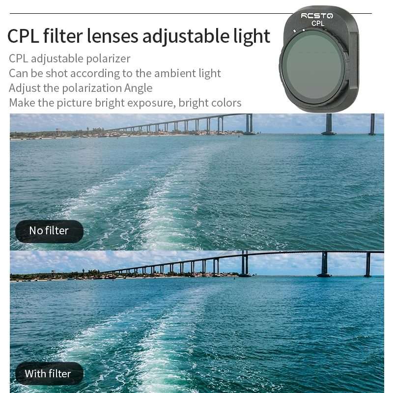 For DJI Mini 4 Pro RCSTQ Filter HD Protective Mirror Drone Accessories, Style: CPL