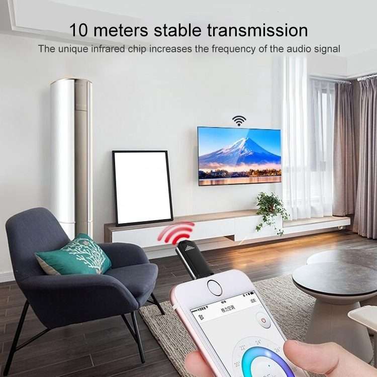 R09 For iPhone 15 Series Mobile Phone Infrared TV Air Conditioner Smart Remote C ... (Black USB-C)