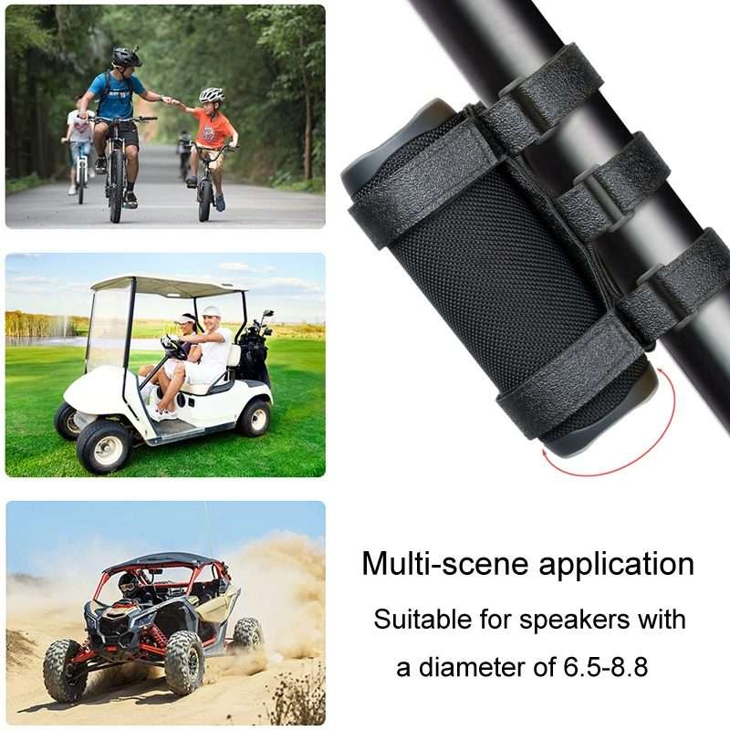 Bicycle Water Bottle Strap Cycling Outdoor Bluetooth Speaker Band(Black)