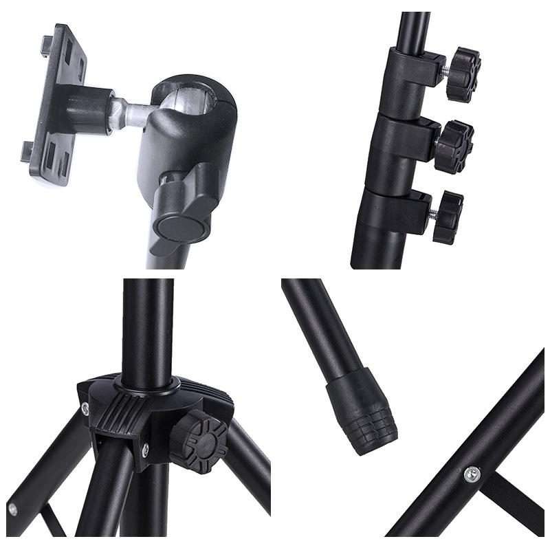 1.6m Adjustable Tablet Stand Floor-Standing Retractabl ... (With Cloth Bag+Sheep Head Phone Clamp)