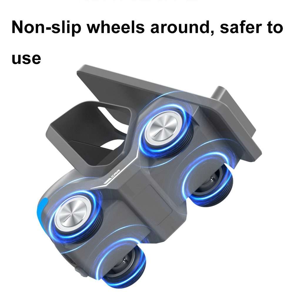 T20S 3-In-1 15W Small Forklift-Shaped Desktop Wireless Charger With LED Atmosphere Light(Gray)