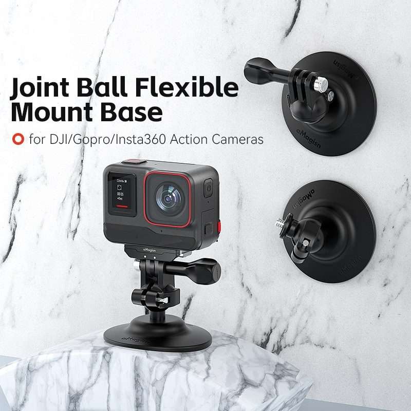 AMagisn Flexible Adhesive Mount for DJI / GoPro HERO / Insta360 Action Camera, Spec: 1/4 Inch