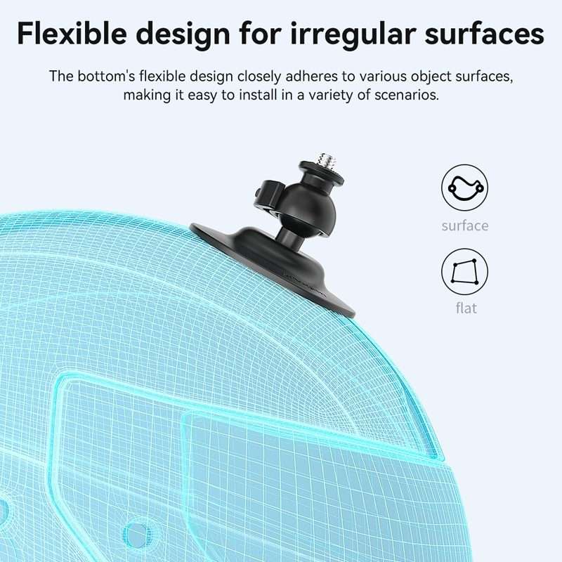 AMagisn Flexible Adhesive Mount for DJI / GoPro HERO / Insta360 Action Camera, Spec: 1/4 Inch