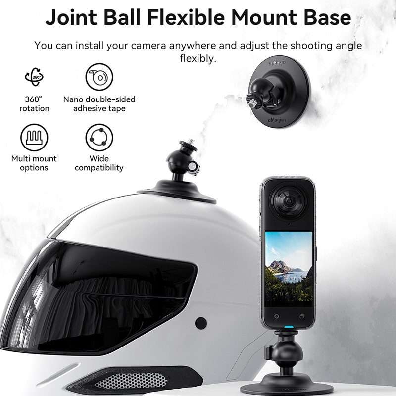 AMagisn Flexible Adhesive Mount for DJI / GoPro HERO / Insta360 Action Camera, Spec: 3 Claws