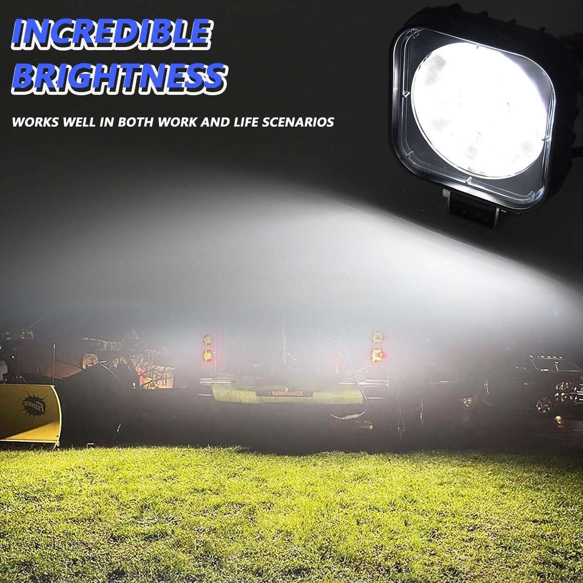 12W 9-30V Car Mixed Light Work Light With Wire Set(Square)