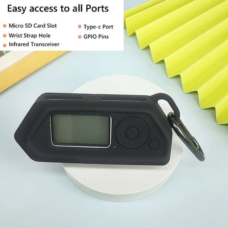 For Flipper Zero Electronic Pet Game Console Cover Anti-slip Silicone Protective Case(Black)