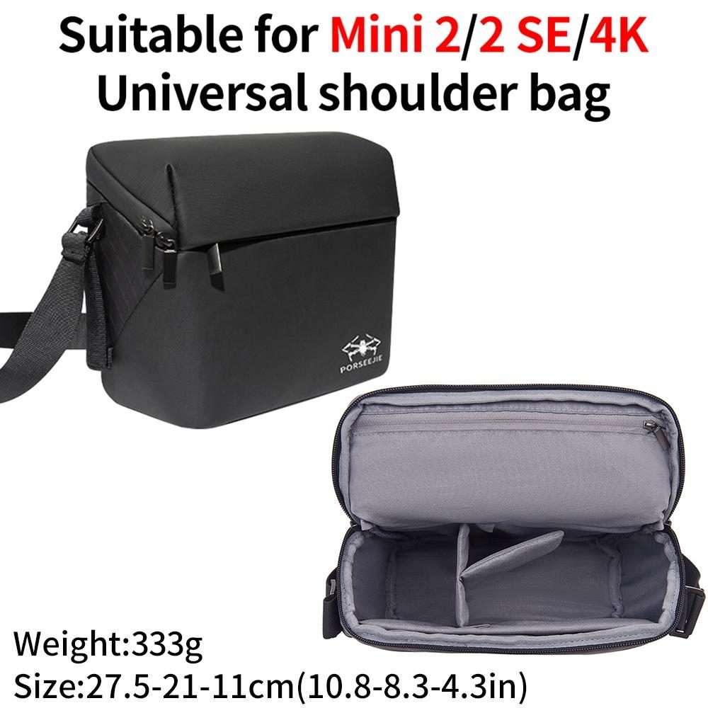 For DJI Mini 4K / Mini 2 SE / Mini 2 Portable Waterproof Shoulder Bag Messenger Bag(Black)