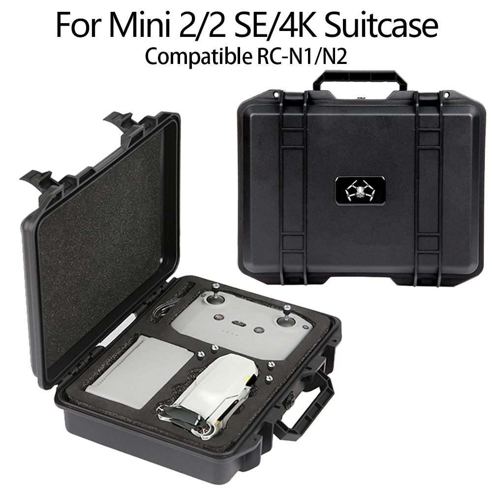 For DJI Mini 4K / Mini 2 SE / Mini 2 Suitcase Explosion-Proof Box Compatible With RC-N ... (Black)