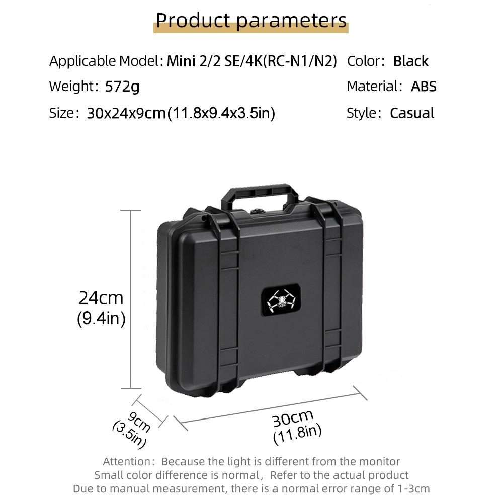 For DJI Mini 4K / Mini 2 SE / Mini 2 Suitcase Explosion-Proof Box Compatible With RC-N ... (Black)