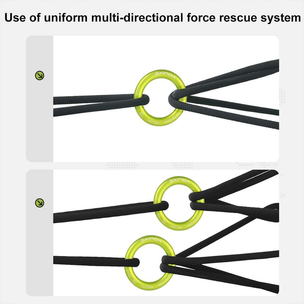 XINDA HH-9779 High-strength Seamless Outdoor Rock Climbing Equipment Connecting Ring(25kN)