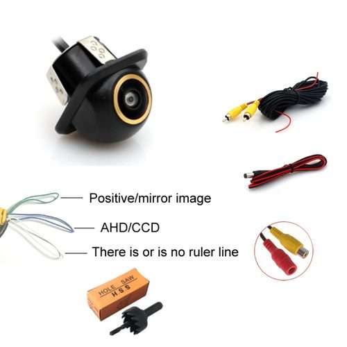 Car Universal HD Night Vision Rear View Reversing T ... AHD1080P Straw Hat Gold Edge Interpolation