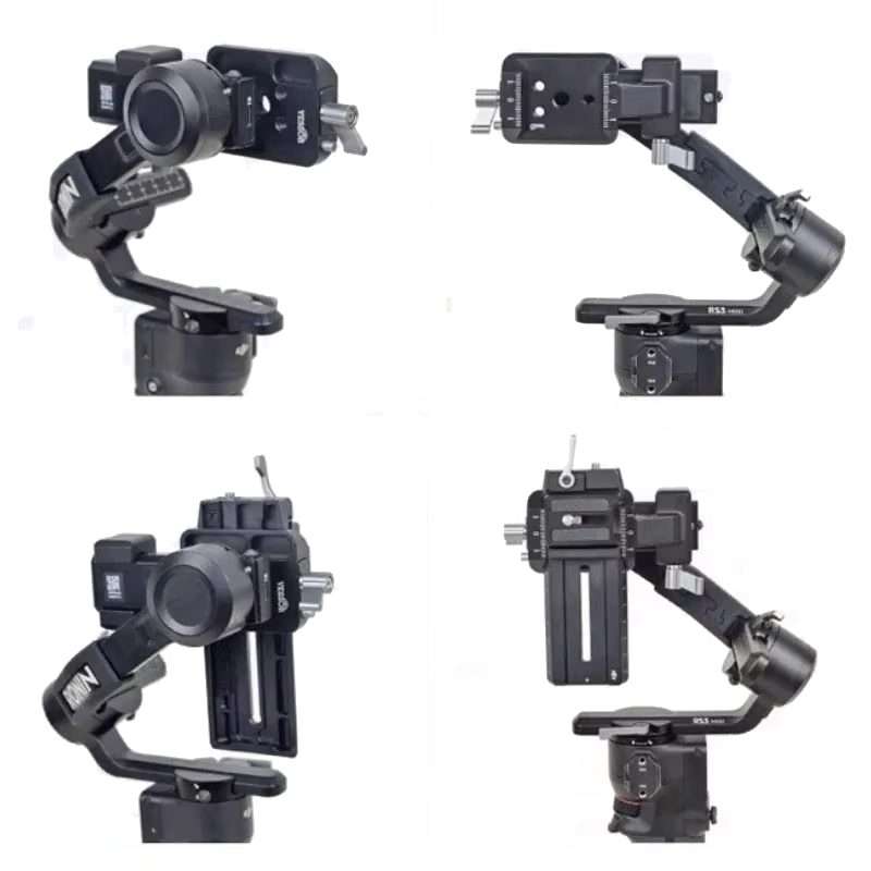 For DJI Ronin RS 3 Pro / RS 3 / RS 2 Vertical Shooting Plate Mount Stabilizer Accessories(Gray)