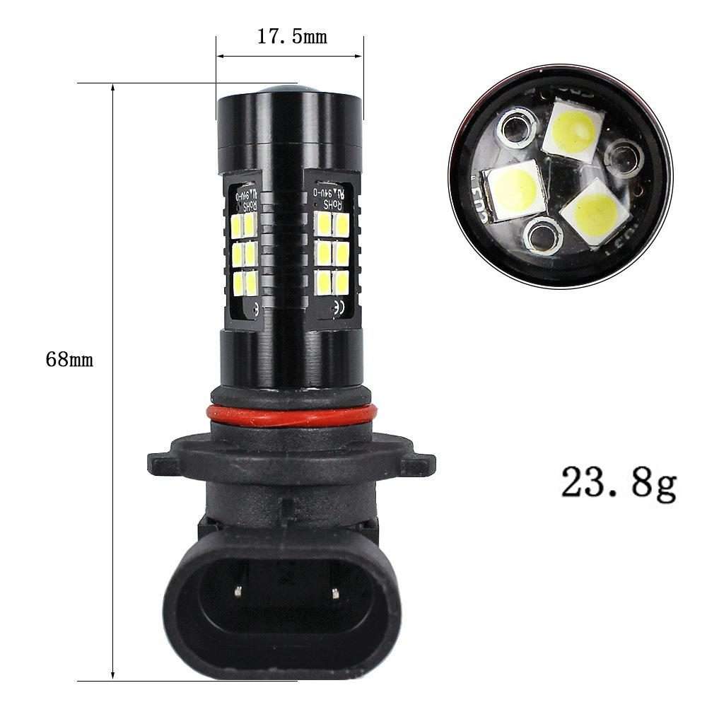 1pair Automotive High-power LED White Light Fog Lamp(9006)