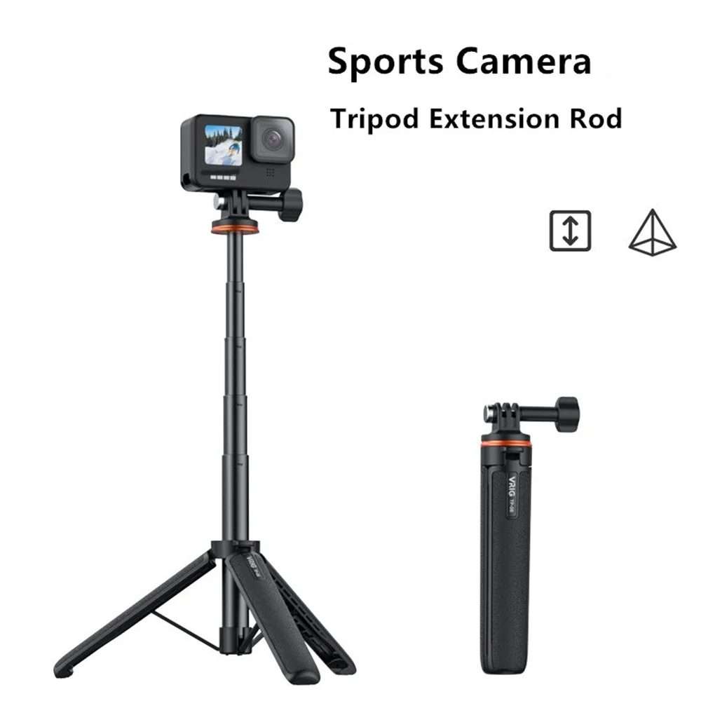VRIG Action Camera Tripod Selfie Stick 17-51cm Adjustable Extension Pole for Insta360 / DJI Action