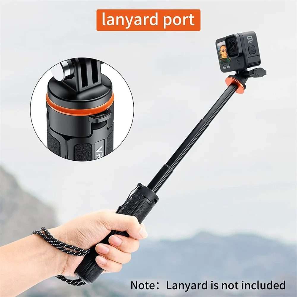 VRIG Action Camera Tripod Selfie Stick 17-51cm Adjustable Extension Pole for Insta360 / DJI Action