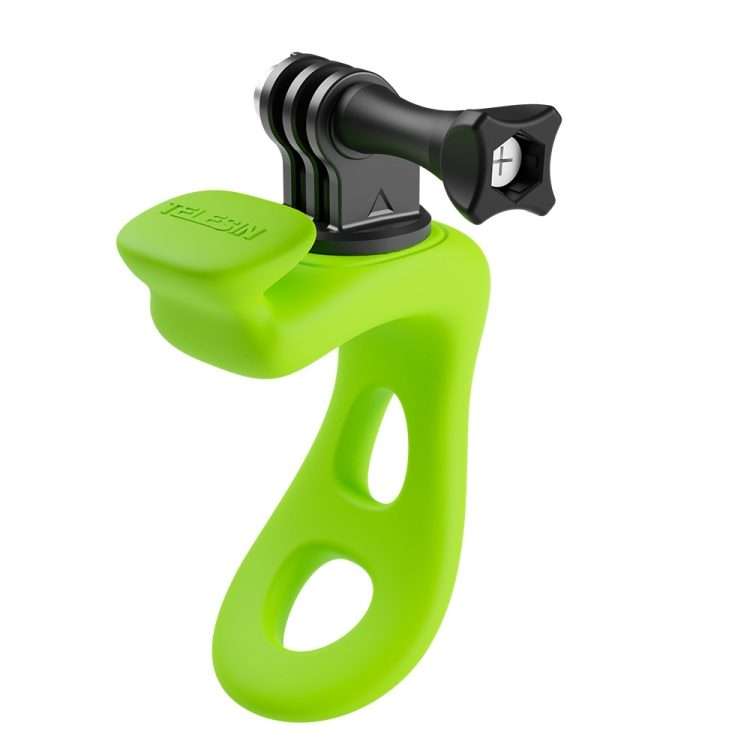 TELESIN Action Camera Mount Silicone Adjustable Mini Flexible Bracket For GoPro HERO ... (Green)