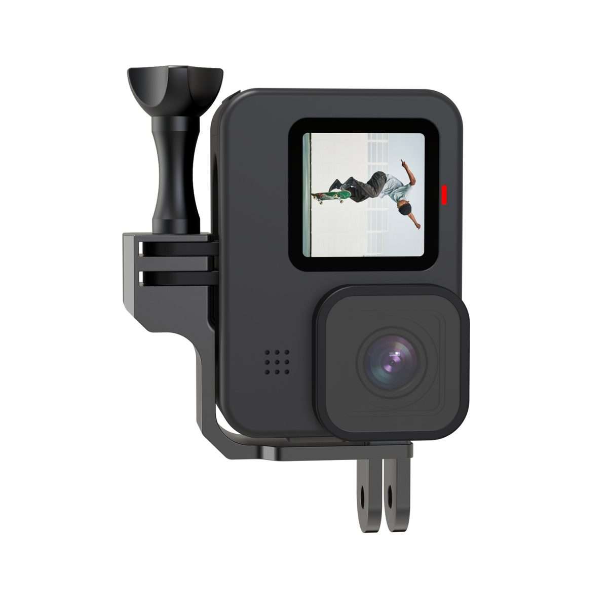 Universal Vertical Shooting Centering Arm Bracket For Action Camera, Spec: With 2pcs Long Screw