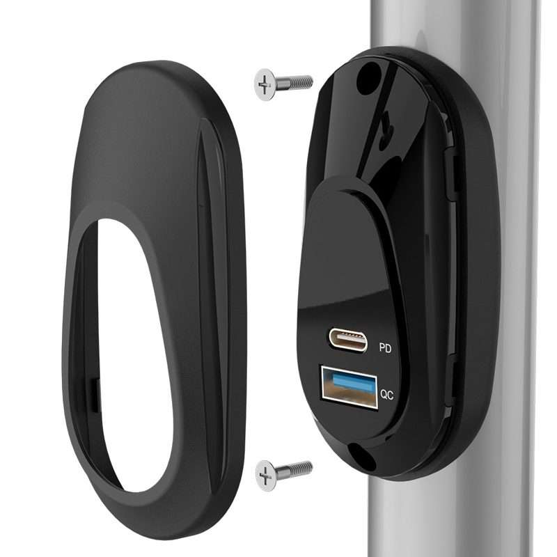 12-24V Bus Handlebar Installed USB Fast Charging Charger, Specifications: 2U+C QC+QC+PD