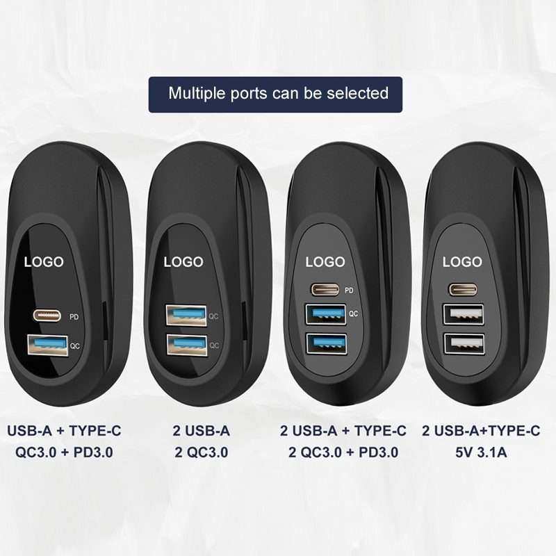 12-24V Bus Handlebar Installed USB Fast Charging Charger, Specifications: 2U+C 2.1A+2.1A+2.1A