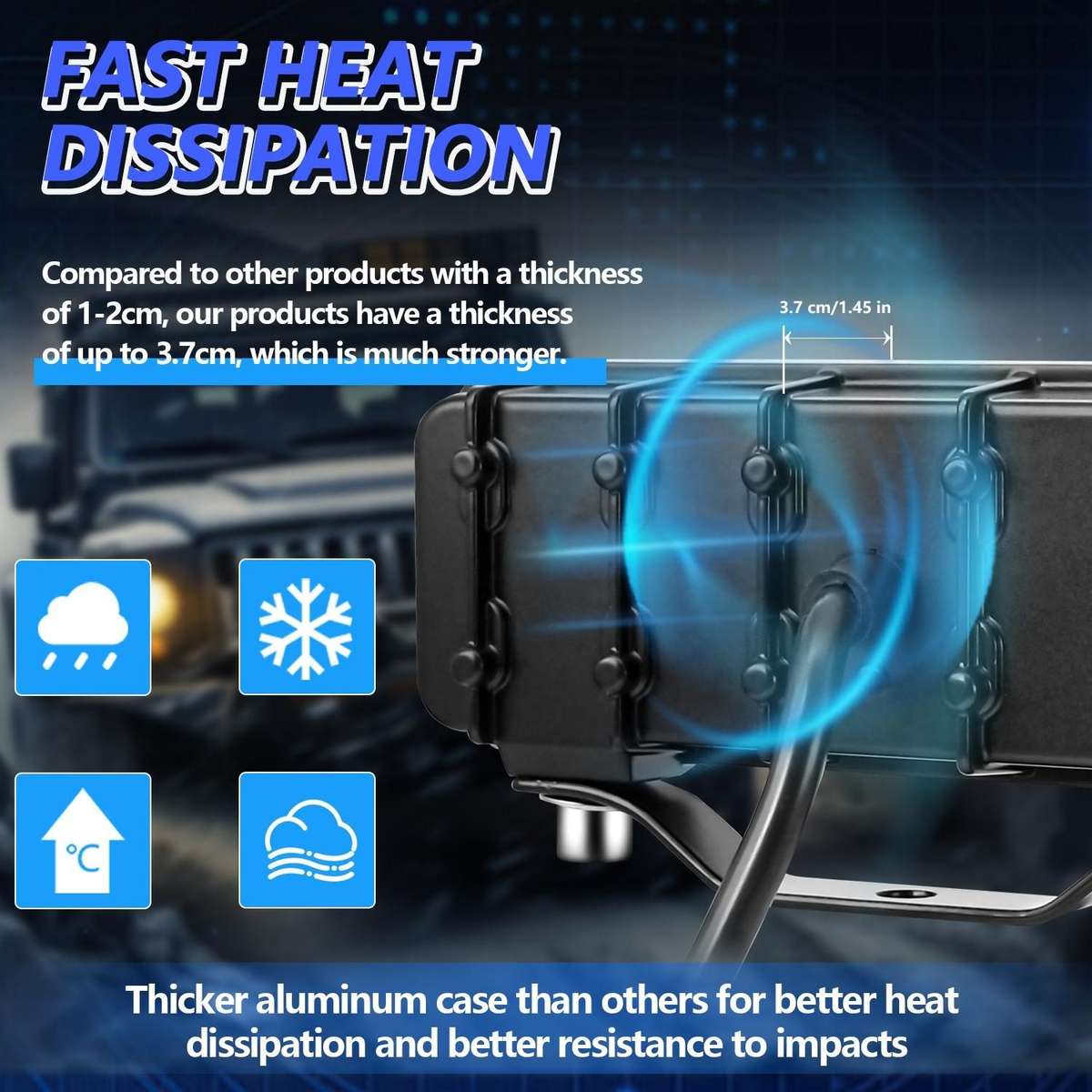 14W 9-30V 6 Inch Long Waterproof Car Work Headlight With Wire Set(X1)