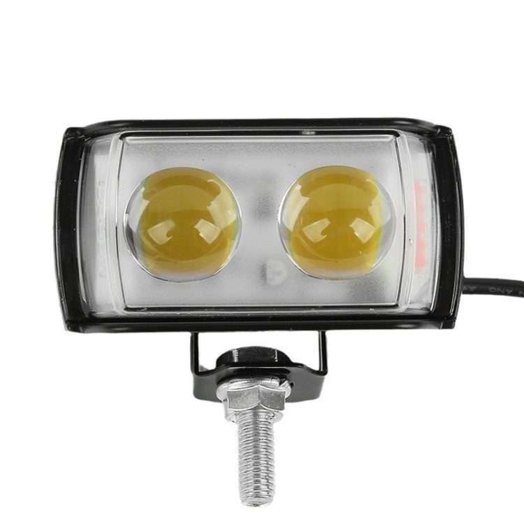 Motorcycle LED Spotlight External Mini Lens High Brightness Flash Headlight Driving F ... (2 Lens)