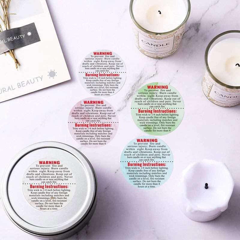 1.5 Inch Round Warning Label Packaging Sticker(Colorful)