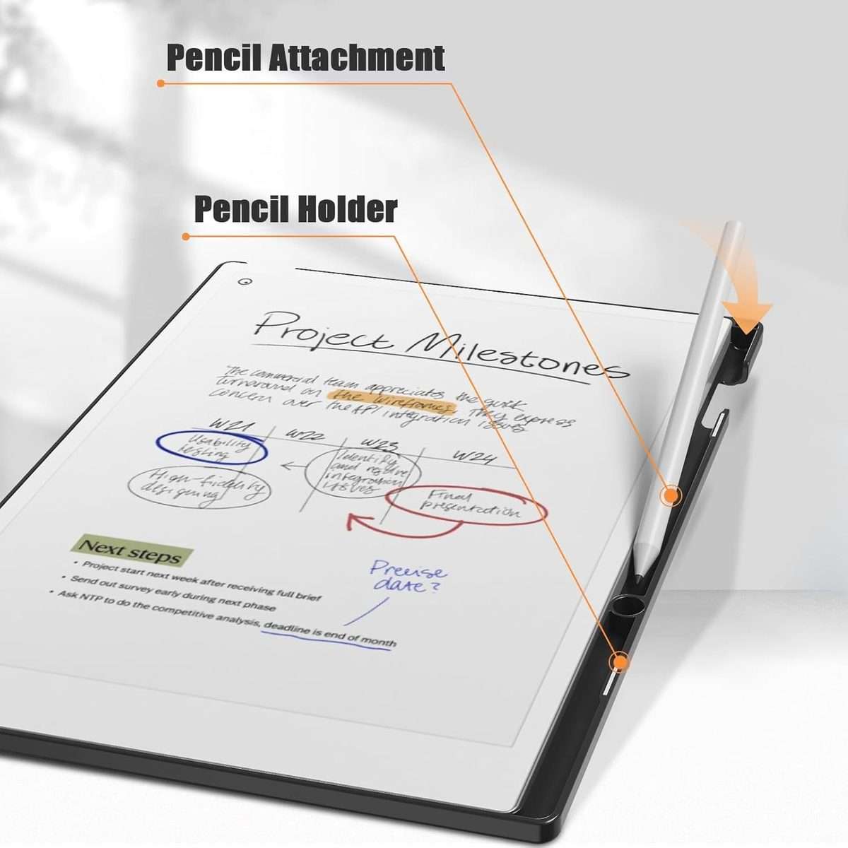 For reMarkable Paper Pro 2024 11.8 inch Rotating Dormant Case(Black)