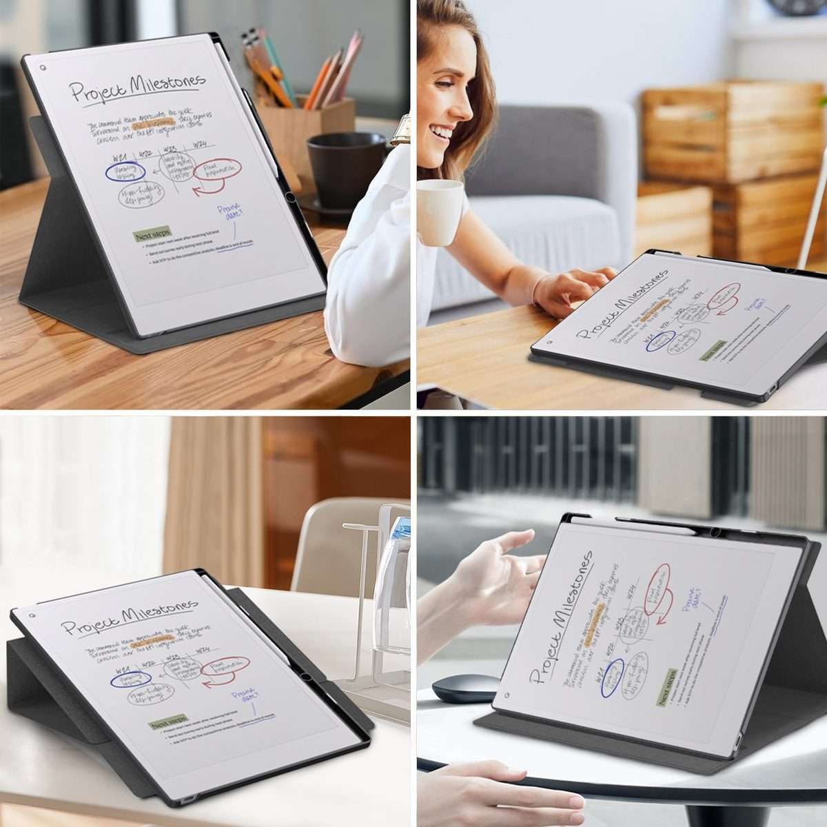 For reMarkable Paper Pro 2024 11.8 inch Rotating Dormant Case(Black)