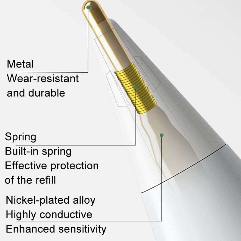 For Apple Pencil Series Replacement Nibs Modified Nibs ... 3.0 Round Head White Shell Silver Tip