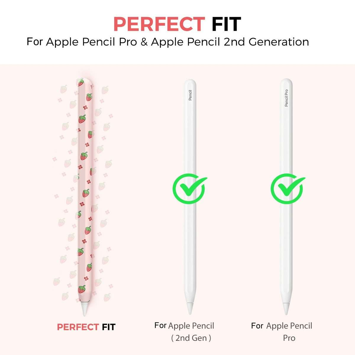 For Apple Pencil Pro / 2 AhaStyle PT65FT Silicone Pen Case(Grape)
