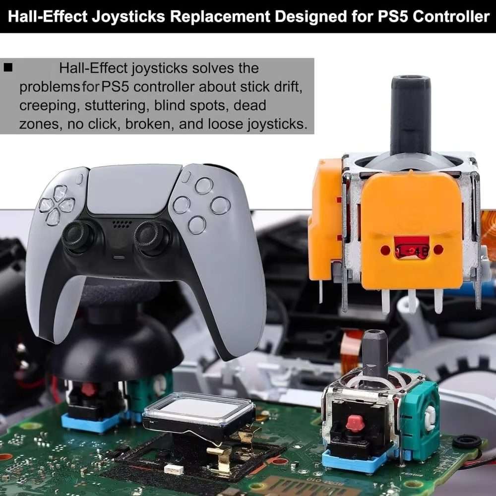 For PS4 High-precision Adjustable Hall Electromagnetic Joystick
