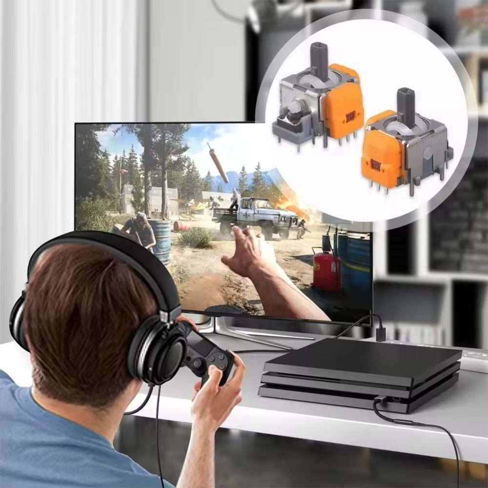 For PS4 High-precision Adjustable Hall Electromagnetic Joystick