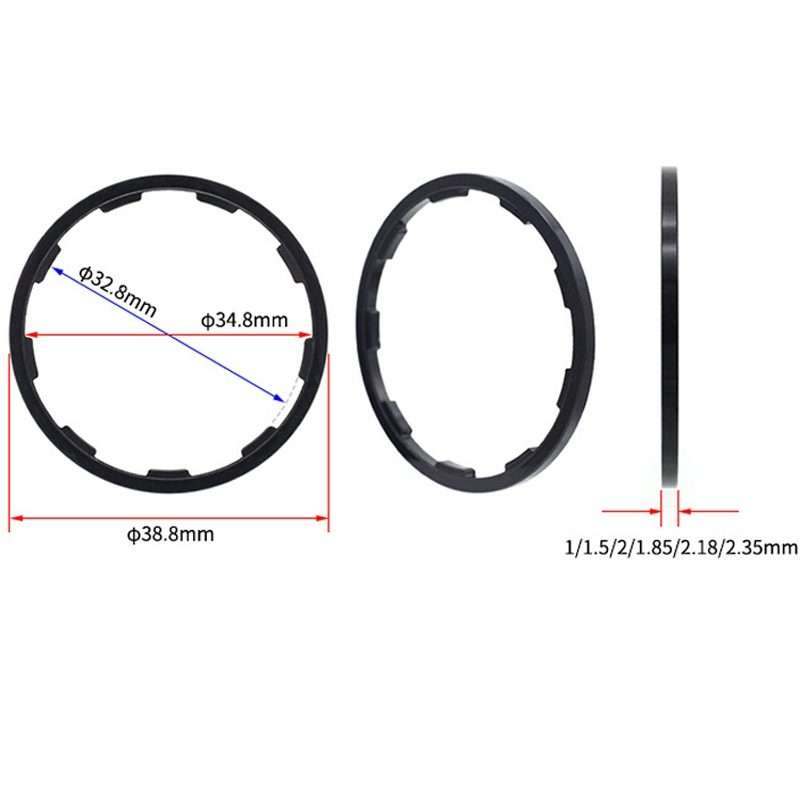 Bicycle Hub Freehub Slotted Flywheel Gasket, Size: 1.5mm