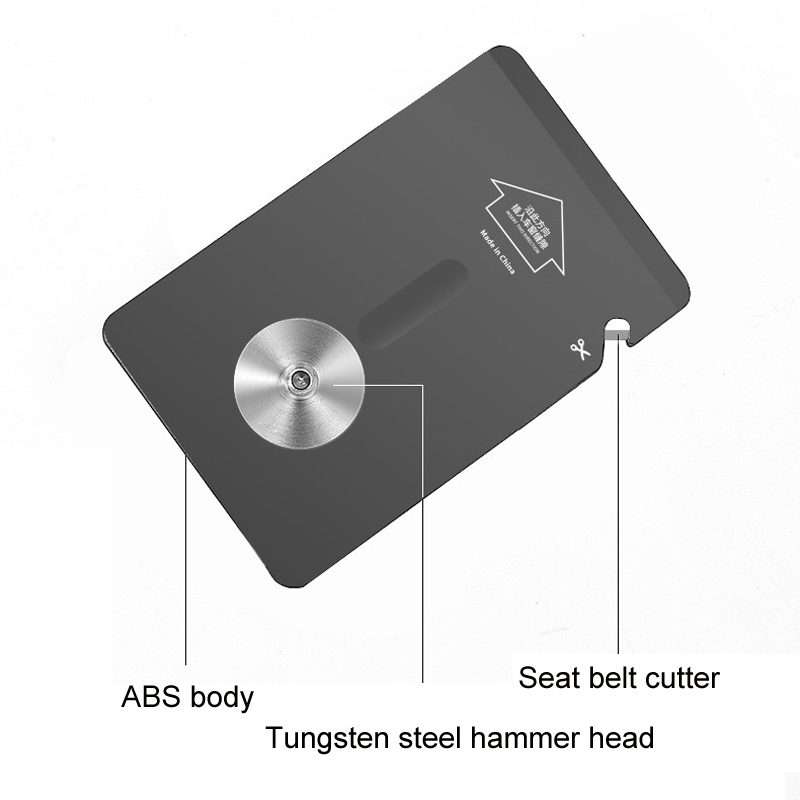 Car Window Breaking Safety Card Emergency Life-Saving Hammer(8.5x5.5cm)