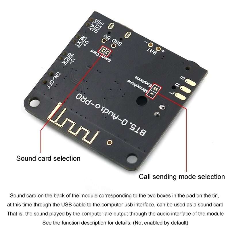 DIY Bluetooth 5.0 Audio Receiver Module PRO MP3 Bluetooth Decoder Board Car Speaker Audio Amplifie