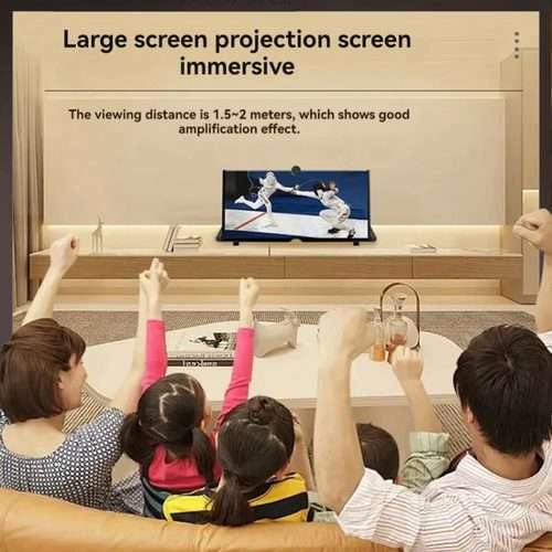 20-inch Pull-out Mobile Phone Screen Amplifier HD Desktop Viewing Mobile Phone Holder(Black)
