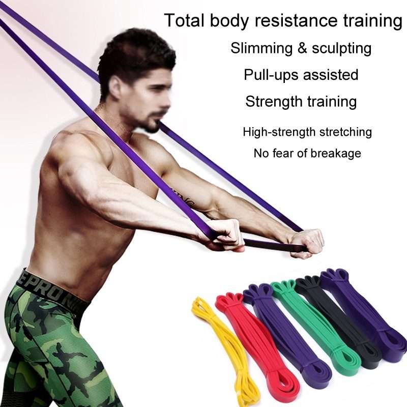 Resistance Band Latex Strength Training Resistance Ring Pull-Ups Assisted ... 2080x4.5x83mm Orange