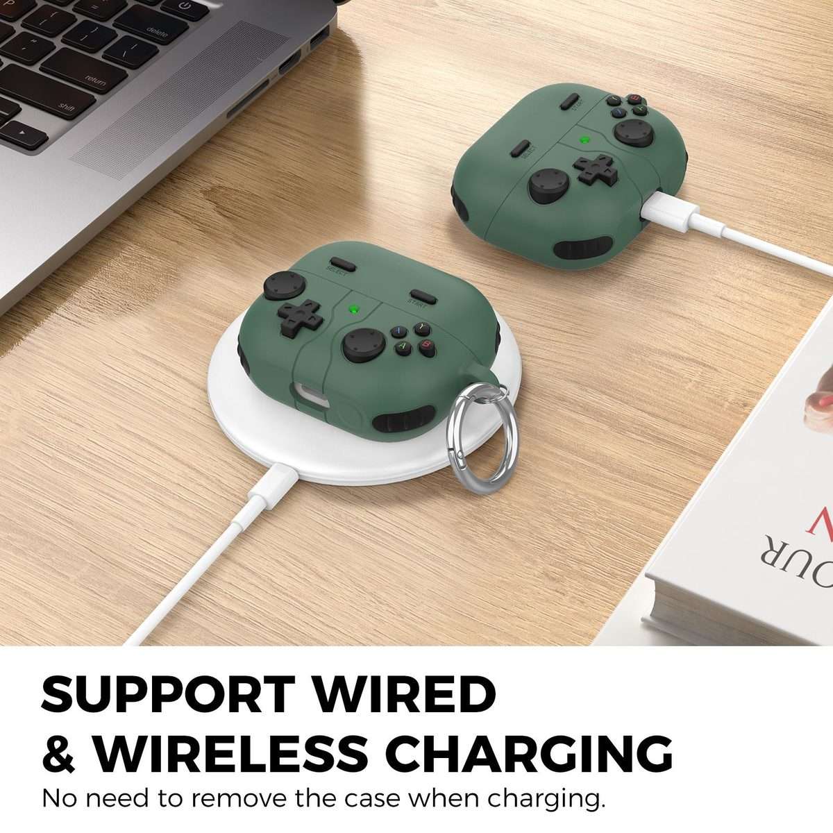 For Samsung Galaxy Buds3 / 3 Pro AhaStyle WG170 Bluetooth Earphone Silicone Protective Case(Green)