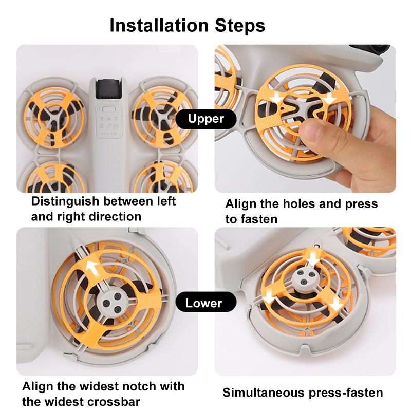 For DJI Neo CQT Drone Landing Scratch Protective Cover Prevent Finger Scratch Pro ... Lower Orange