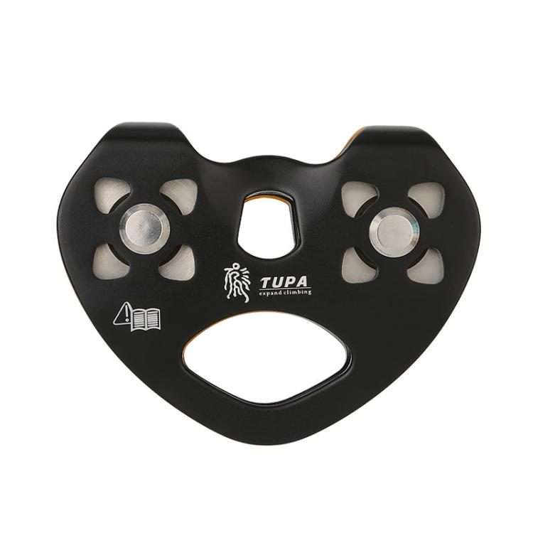 XINDA TP-Q9720 Outdoor Development Jungle Crossing Heart Shape Double Axle Ropeway Pulley(Black)