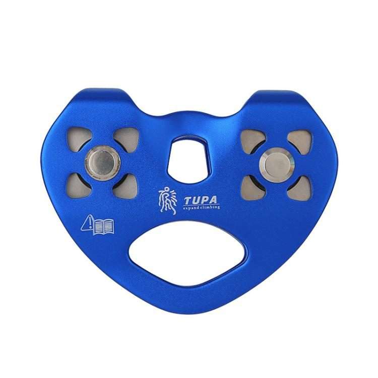 XINDA TP-Q9720 Outdoor Development Jungle Crossing Heart Shape Double Axle Ropeway Pulley(Blue)